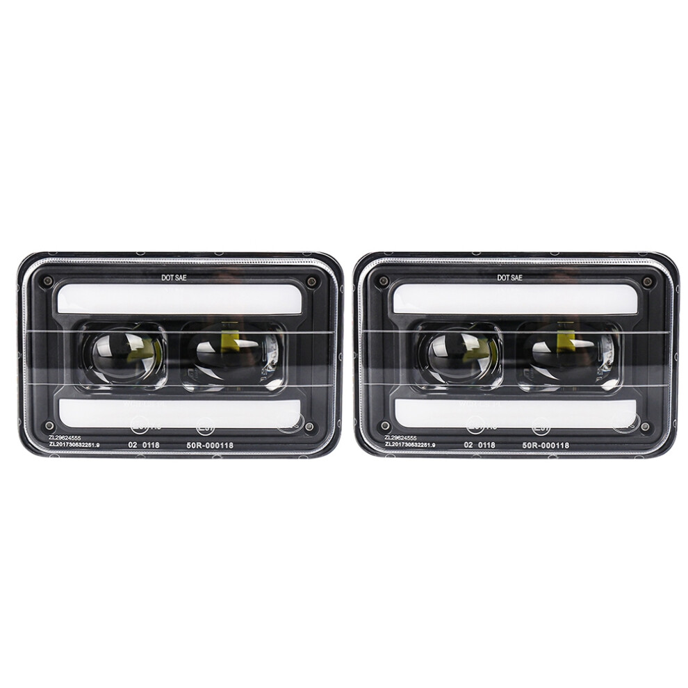 Motorcycle Rectangular 4X6 Inch Led Headlight Proj 4852351756695