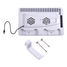 Support de Chargement pour Manette de Jeu avec Base de Refroidissement RVB pour Console PS5, Crochet pour Casque, Support de Rangement pour CD de Jeu