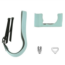 För  X-M5 Kamera Skyddsläderfodral för  Kameraväska Axelrem Lanyard Base Tillbehör Blå