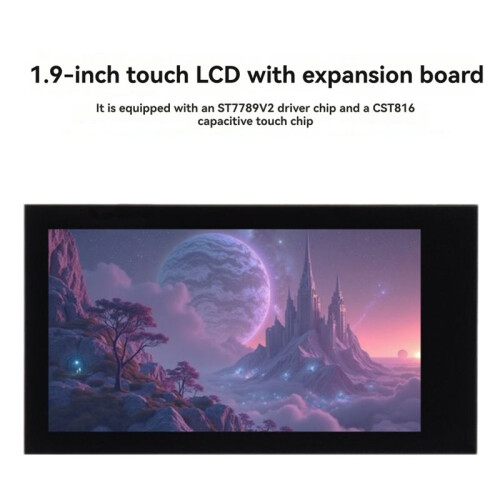 RPi 5/ESP32 1.9-Inch LCD Touch Display Development Board IPS ST7789V2 with Expansion Board SPI/I2C Interface 2