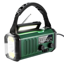 Upgrade 20000 MAh Notfall-Wetterradio FM/AM/WB, Handkurbelradio, Taschenlampe, Solarbetrieben für Outdoor-Camping, Grün