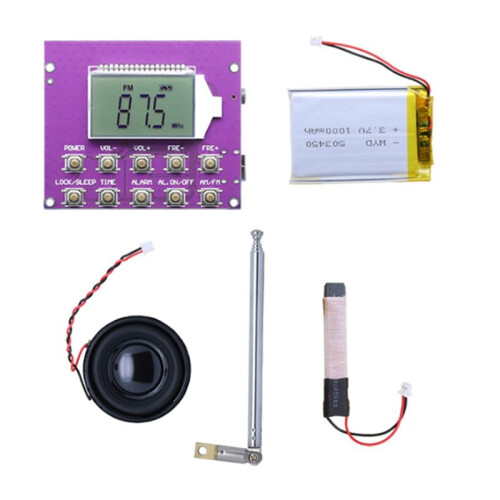 87-108MHz DIY Electronic Kits Wireless Stereo Receiver Module PCB Digital Stereo Board Module Digital Radio LCD Display
