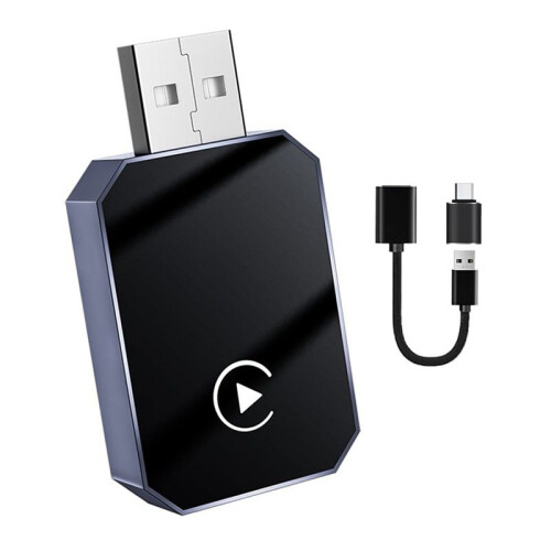 Wireless CarPlay Adapter Upgraded for IOS & Android Auto -  5.0, Plug & , Auto-Connect, Voice Control