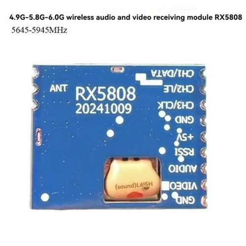 5.8Ghz RX5808 Wireless Audio Video Receiver Module 8CH Audio Video Receiver Module with Audio SPI Mode 2