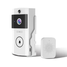 Slimme WIFI-Deurbelcamera met Zonne--Oplaadfunctie, Waterdicht, Nachtzicht, HD, Tweerichtingsintercom voor Thuisbeveiliging