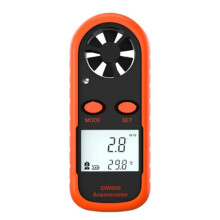 Handheld Anemometer, Lichtgewicht Digitale Windsnelheidsmeter, Schoepenanemometer, Windkracht, Temperatuur en Vochtigheidsmeting
