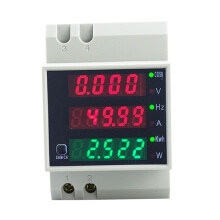 D52-2058 Wattmeter Din-Schienen-Volt-Strommessgerät Leistungsfaktor-Digitalmessgerät AC80-300V Multifunktions-Kwh-Hz-Messgerät 0-100A,A