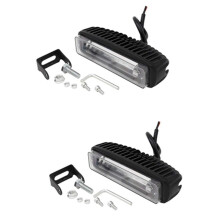 1 Set 4 Tum 30W RöD Linje LED Gaffeltruck Varningslampa för Bilar SäKerhet Arbetsljus Bar Warehouse Danger Area Light