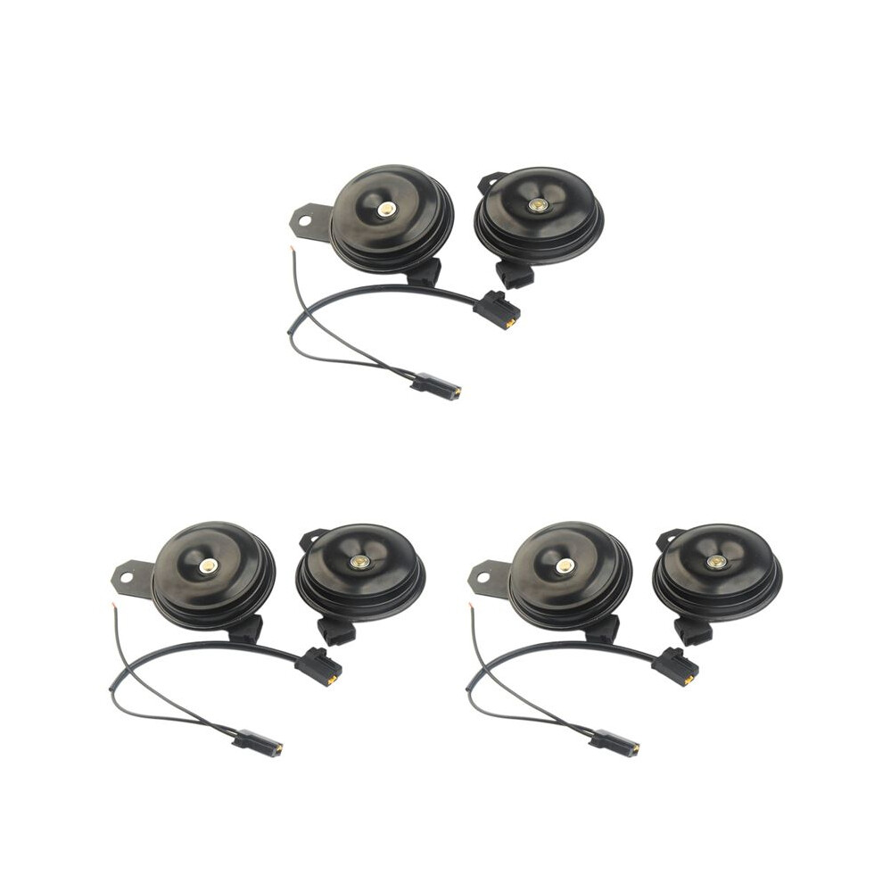 6Pcs Universal Electric Vehicle Horn 12V For Rav4 Crown Camry Levine Reiz 2019 Black 6031690146017