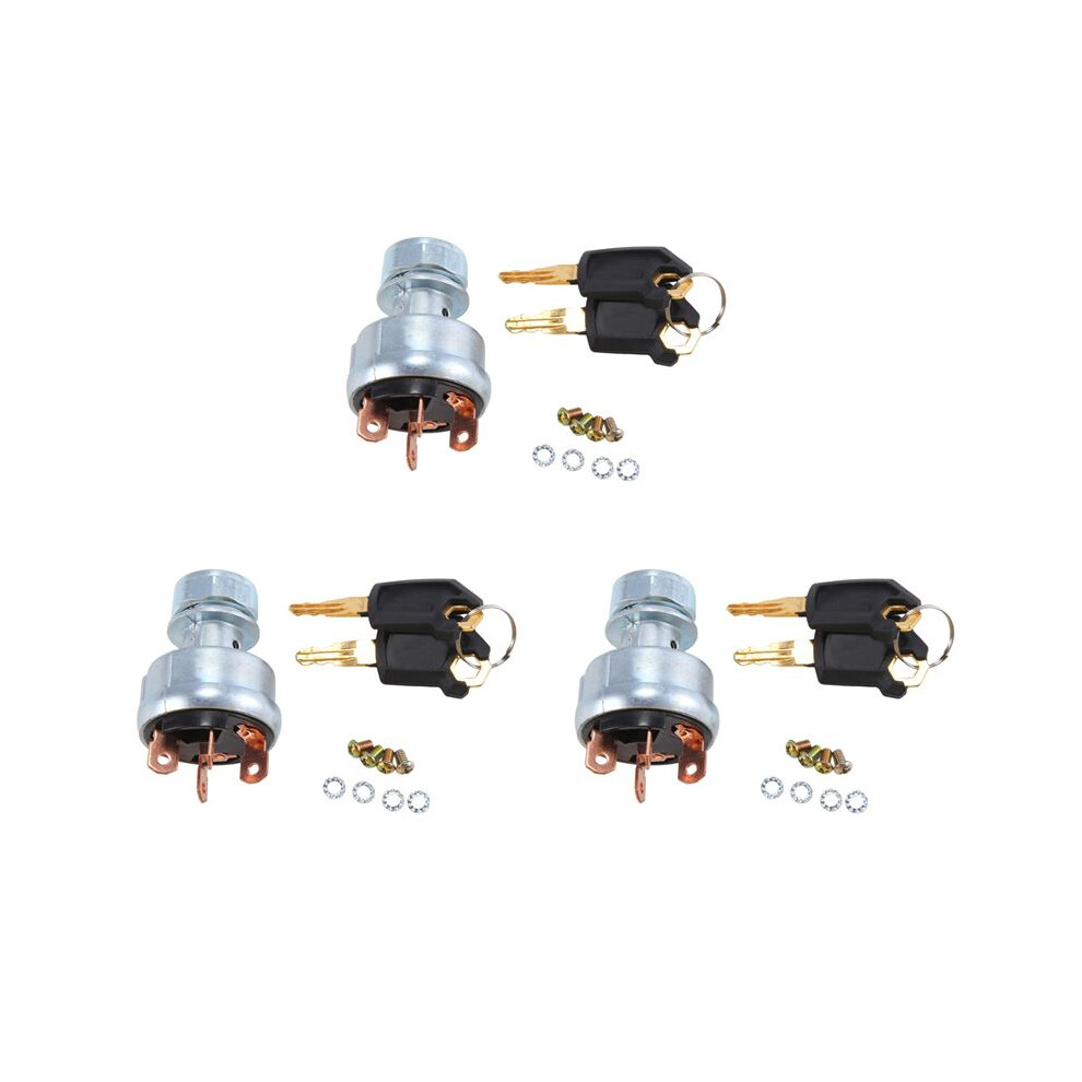 3X Ignition 4 Wire With 6 Keys 9G-7641 9G7641 For Cat Excavator 229 306 320 330 322 375 Silver 6032539553263
