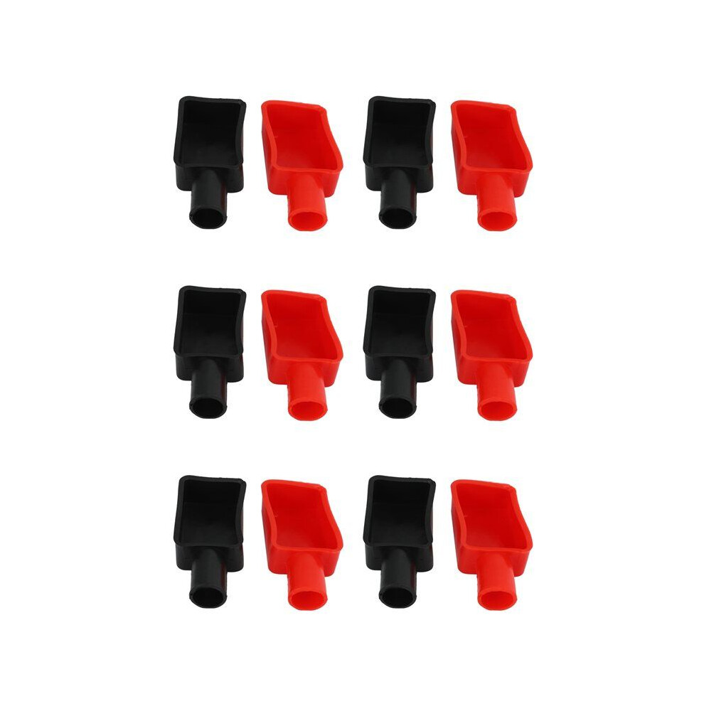 12 Pcs Car Battery Positive And Negative Protective Covers, Rubber Sleeves, Battery Terminal Protection Sleeves 6032983501124