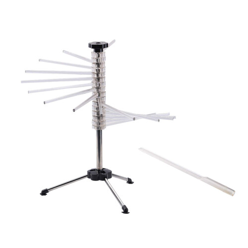 Stainless Steel Pasta Drying Rack with Foldable MultiArm Design for Easy Kitchen Storage