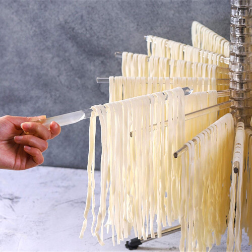 Stainless Steel Pasta Drying Rack with Foldable MultiArm Design for Easy Kitchen Storage 1