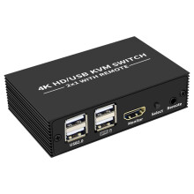 USB 4X1 2x1 4K 60Hz KVM Switch PC Compatible Monitor Keyboard Mouse Sharing Port 2x1