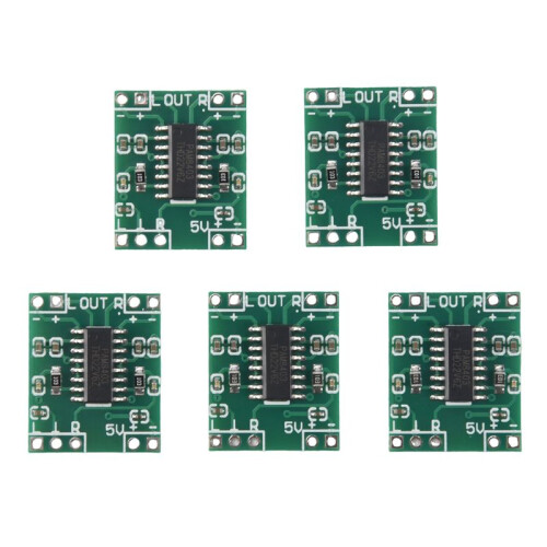 5 Pcs Digital Power Amplifier Board,2X3W Type D PAM8403 Audio Module  5V Digital Audio Amplifier Board Module
