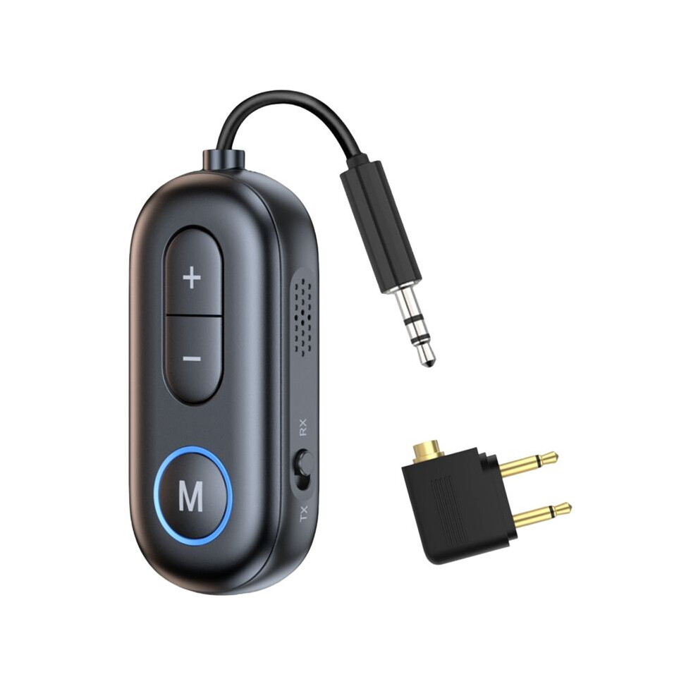 5.4 Audio Transmitter Receiver 3.5Mm Aux Hifi Stereo Adapter With Mic For Car Airplane Tv Pc Speaker Black 6034274668721