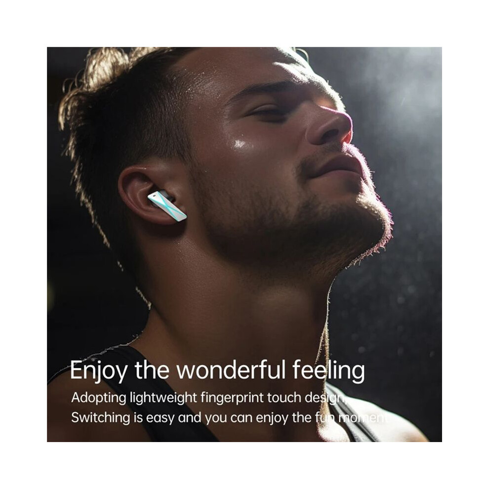 New Dx-08 Wireless 5.3 Headset New Punk Mechanical Style Stereo E-Sports Gaming Headset Tws Earbuds Silver 6034166046408