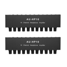 2X AU-HP10 10 Channel Stereo Headphone Amplifier Audio 1Input 10 Output Preamplifier Independent-Control NJM4556A