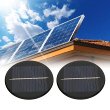 2 Stück 6V 0,5W Runde Polysilizium-Solarmodul 80 mm Hochleistungsfähigkeit