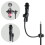 4X Support de Microphone Flexible à Col de Cygne avec Pince de Bureau pour Studio de Diffusion Radio, ÉQuipement de Diffusion en Direct 2