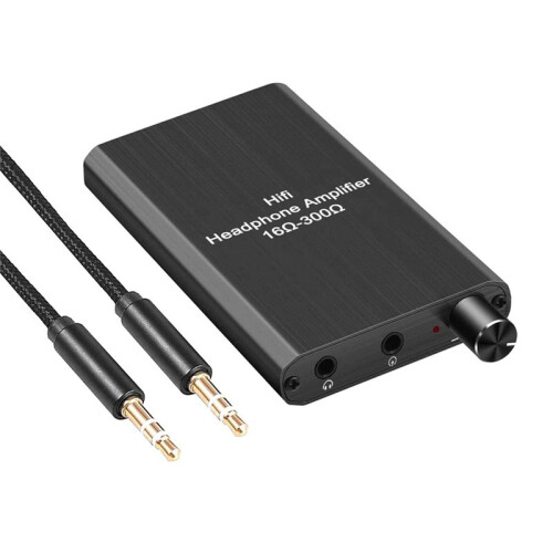 Portable Headphone Amplifier, 3.5mm Stereo Audio in/Out Support Volume Control with GAIN