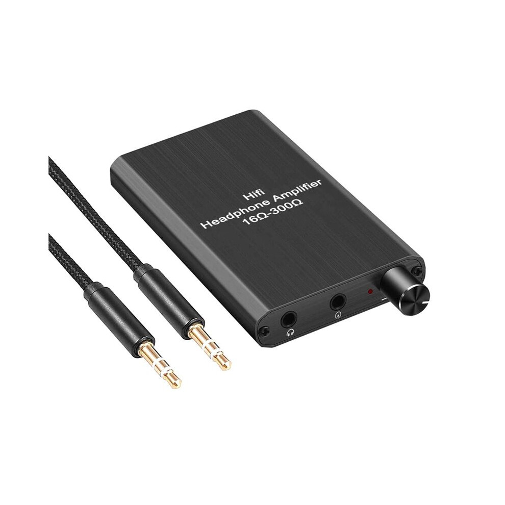 Portable Headphone Amplifier, 3.5Mm Stereo Audio In/Out Support Volume Control With Gain 6031041008919