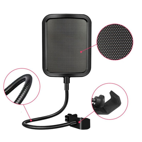 Filter with Mounting Metal Spray Proof Microphone Mesh Grilles Professional Studio Direct Broadcast Mic Cover 1
