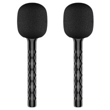 2X Adaptador de Microfone Portátil para Entrevista com Espuma para Proteção Contra Vento para  GO II para Microfone de Lapela Sem Fio para  Mic