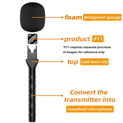 2X Interview Microphone Adapter with Windshield Foam for  GO II for  Mic 1 2 Wireless Lavalier Microphone 1