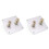 2X 2-Bit Audio Speaker Terminal Square Copper Binding Post Loudspeaker Box Wiring Terminal Board 80x80mm Accessories 1