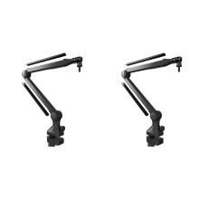 2X New Desktop Microphone Holder Press Adjustable Mic Cantilever Stand Suspension Boom Scissor Arm for Live Streaming