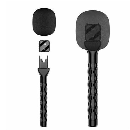 2X Interview Microphone Adapter with Windshield Foam for  GO II for  Mic 1 2 Wireless Lavalier Microphone 2