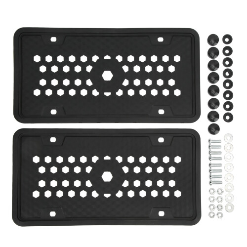 Flexible Silicone License Plate Frame 305x155mm in Black for US Models 1