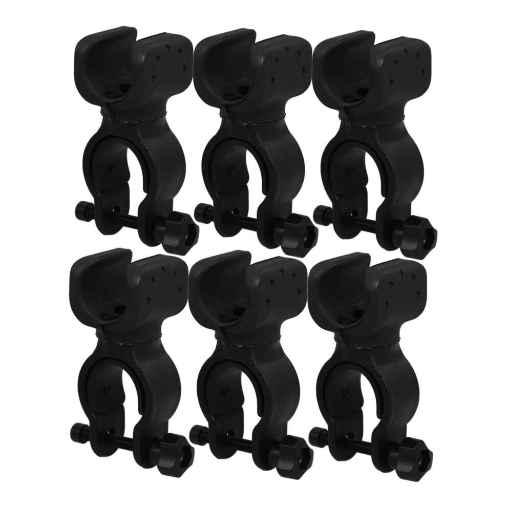 Clamp Bicycle Flashlight Mount Holder 6 Piece Set For Cycling Riding And Mobility Scooter Organization