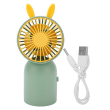 Ventilateur personnel portable rechargeable par USB, mini ventilateur léger et compact avec de jolies oreilles de chat, 3 vitesses de ventilation,
