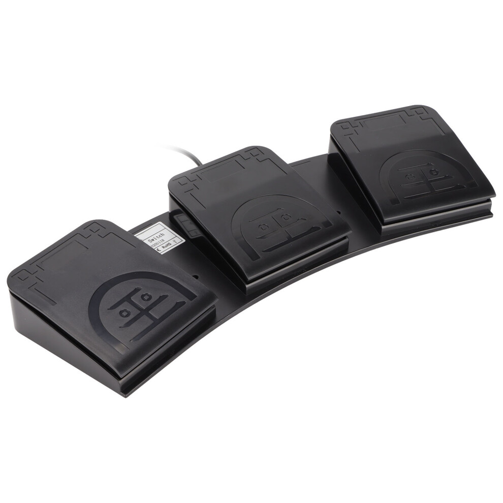 Usb Foot Switch 3-Key Ergonomic Wired Pedal For Gaming Media Shortcut 3561375579876