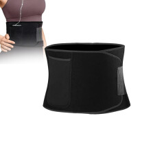 Slimming Belt Unisex Black Abdominal Reduction Band Training Belt For Abdominal Area Quick Use