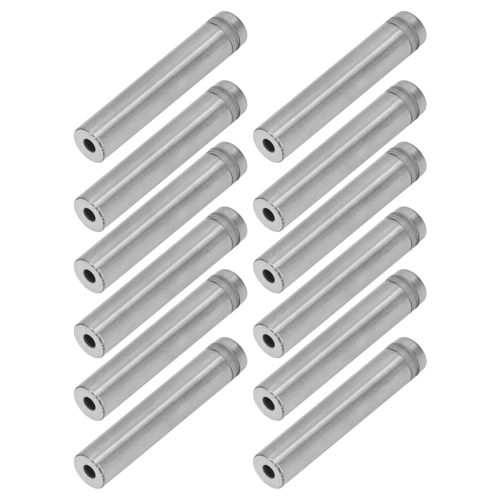 12Pcs Stainless Steel Sign Holders 12X60mm Standoff Screws With Wall Anchors 7611375583192