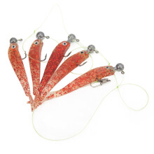 Conjunto de aparejos paraguas para pesca rojo 50 cm 7 cm 35 g