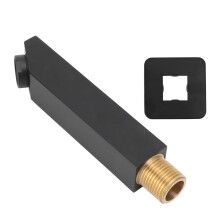 G1/2 Black Copper Tub Spout Seamless Bathtub Faucet With Installation Kit
