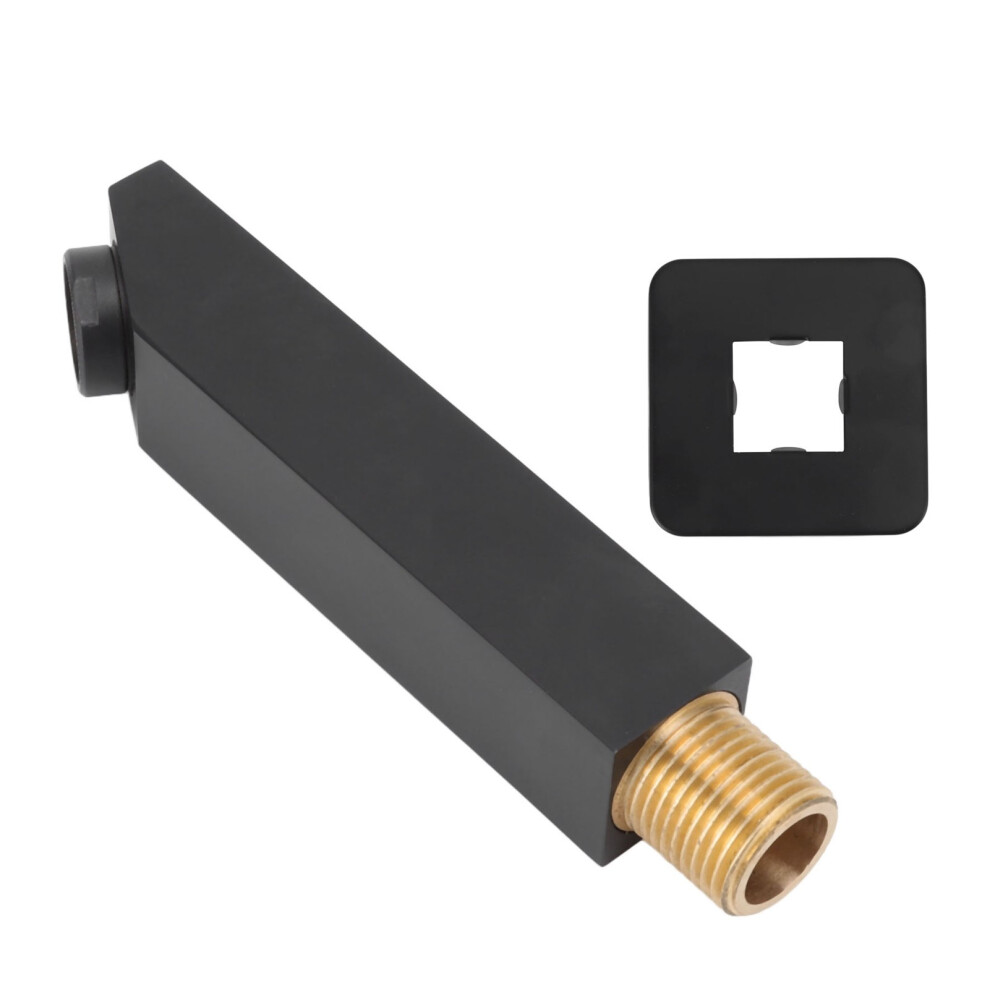 G1/2 Black Copper Tub Spout Seamless Bathtub Faucet With Installation Kit 7611375586308