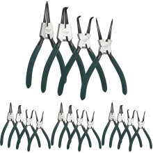 Heavy Duty Snap Ring Pliers Set, 4pc Internal and External Circlip Pliers with Straight and Bent Tips