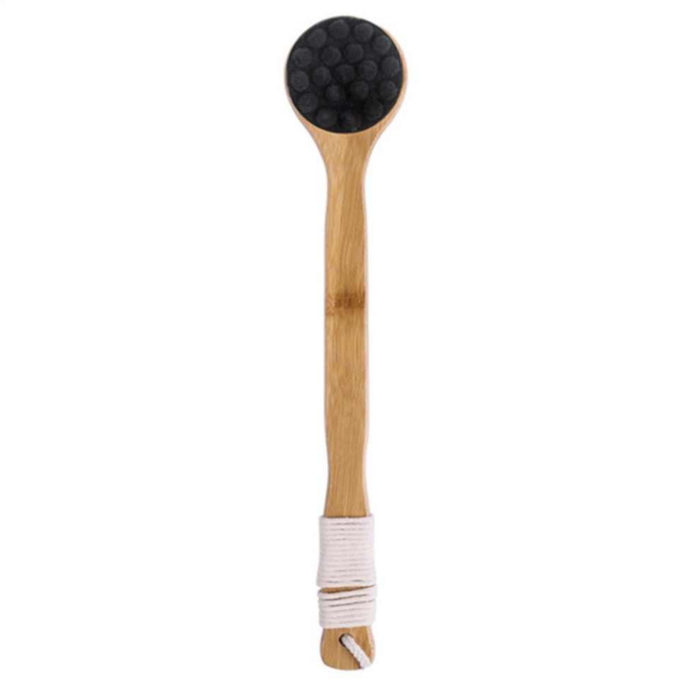 Back Brush Cat Paw Massage Bath Brush Body Scrubber Soft Dense Velvet Grey For Elderly Pregnant Women Disabled