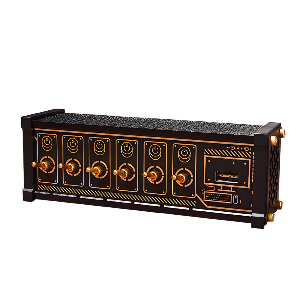 6 Port Usb Switcher, Independent Control, Button Switch, Retro Plating, Usb Device Sharing Gold 9347817604665