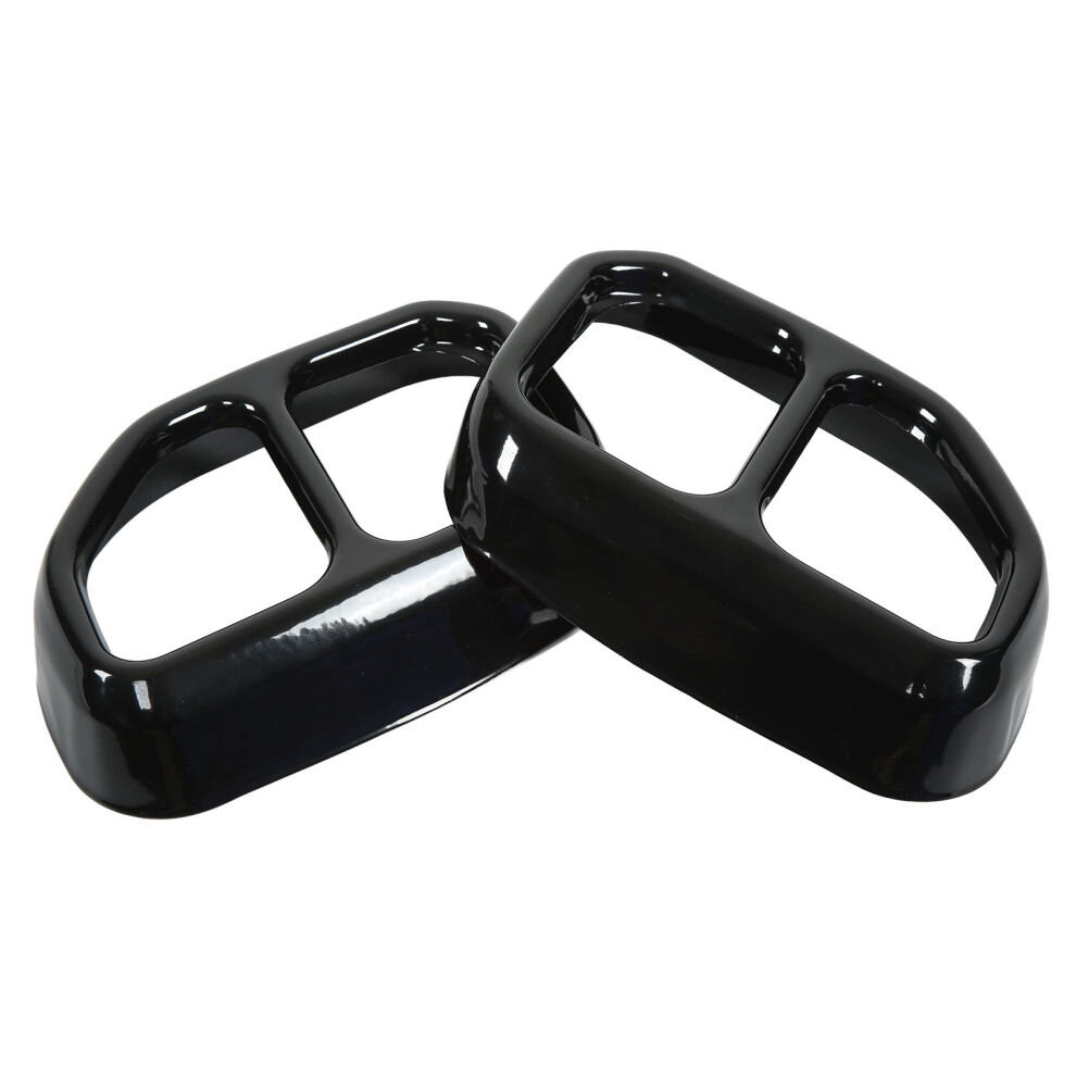 2Pcs Gloss Stainless Steel Exhaust Pipe Cover Trim For X3 G01 X4 G02 2022+ Black 8491375588316