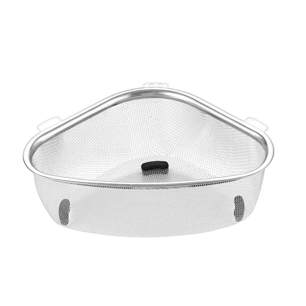 Kitchen Sink Strainer Stainless Steel Triangle Corner Basket Spacesaving Quick Drainage Rustresistant 9347817509496