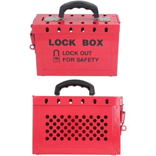 Lockout Tagout Box Stainless Steel RustResistant LargeCapacity Ergonomic Handle 1