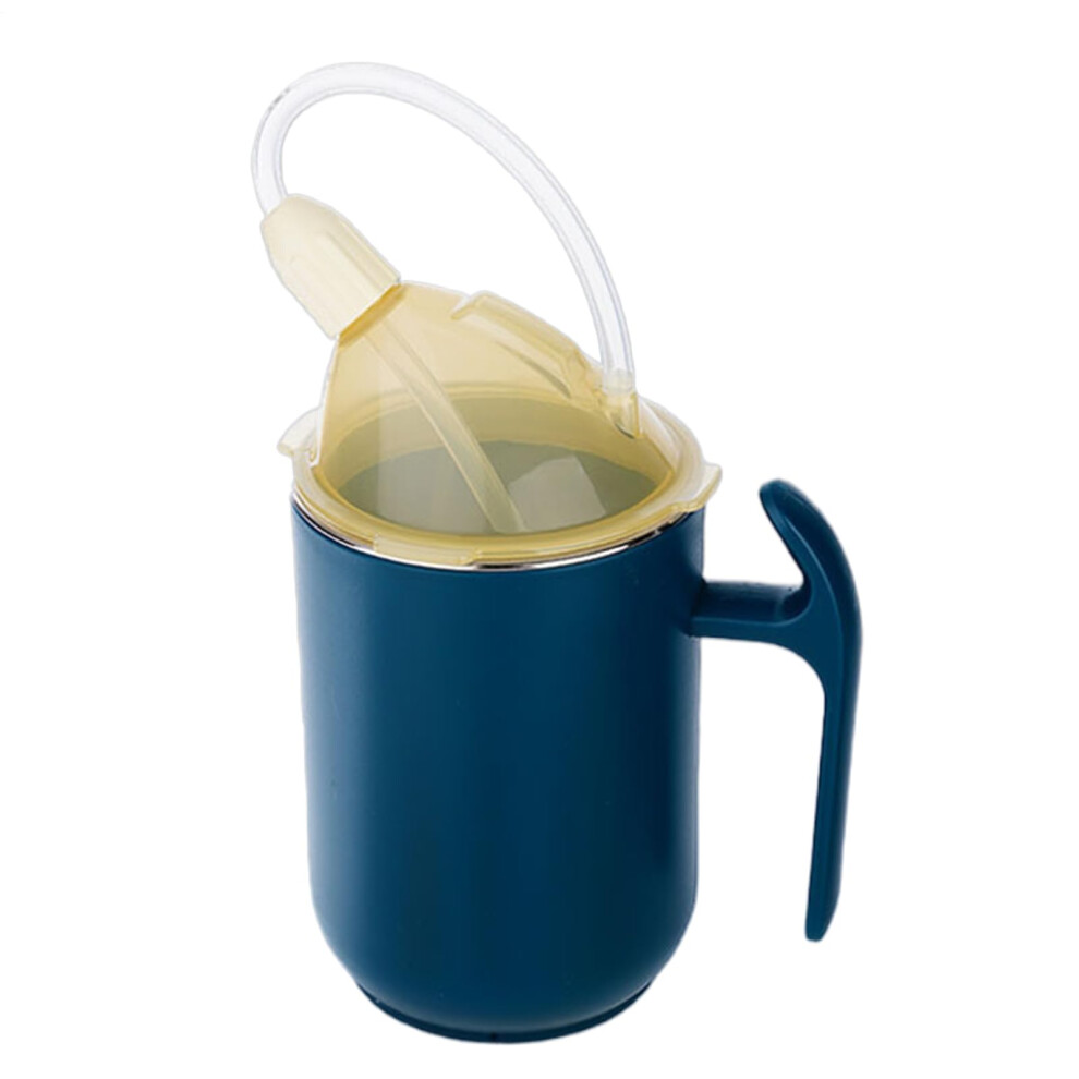 Blue Spill Proof Cups For Elderly | Ergonomic Spillproof Feeding Cup With Handle, Safe For Seniors And Disabled Users