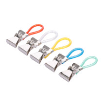 5PCS Stainless Steel Cloth Clips Set - Multi-Color, 48x15mm