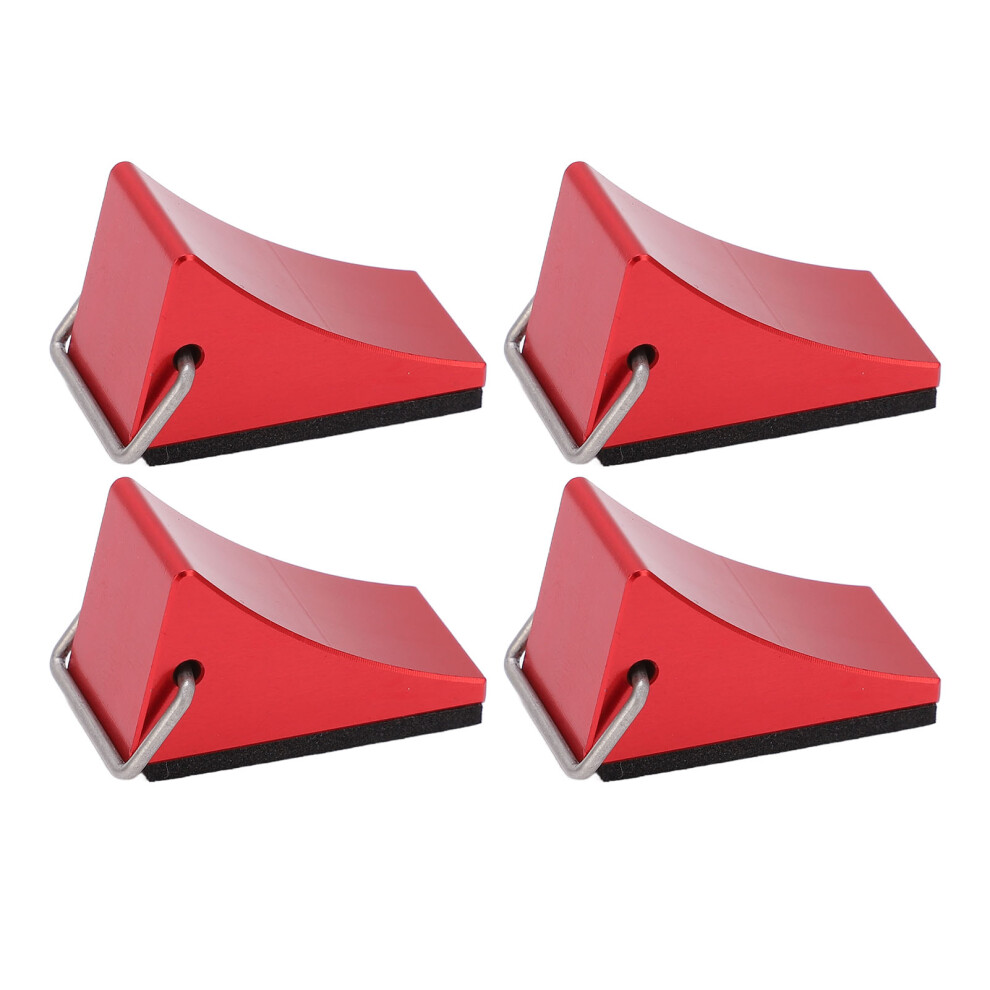 Rc Car Anti Slip Wheel Chocks 4Pcs Aluminum Alloy For Cat Gen8 Axial Scx10 Red 3121375594813